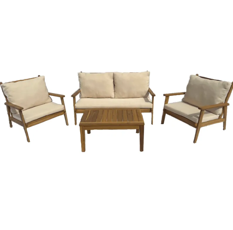 Elegant lounge grupp \| Akacia trä \| Modern design \| Toronto