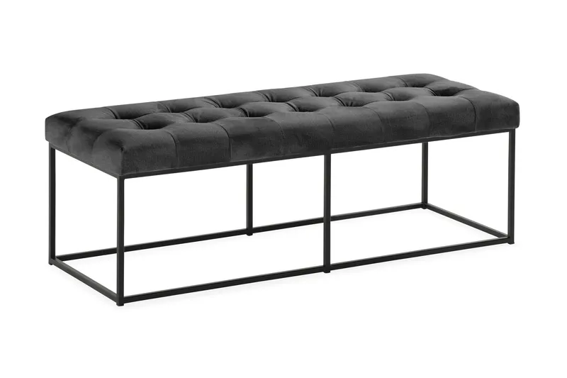 Ella Sittbänk 120 cm Rutig - Mörkgrå — Mörkgrå