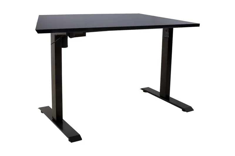 Ergo Skrivbord med en motor 140x80 cm Svart