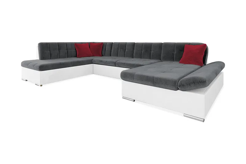 ERNYR 8-sits Bäddsoffa Universal - Vit/Grå — Vit/Grå