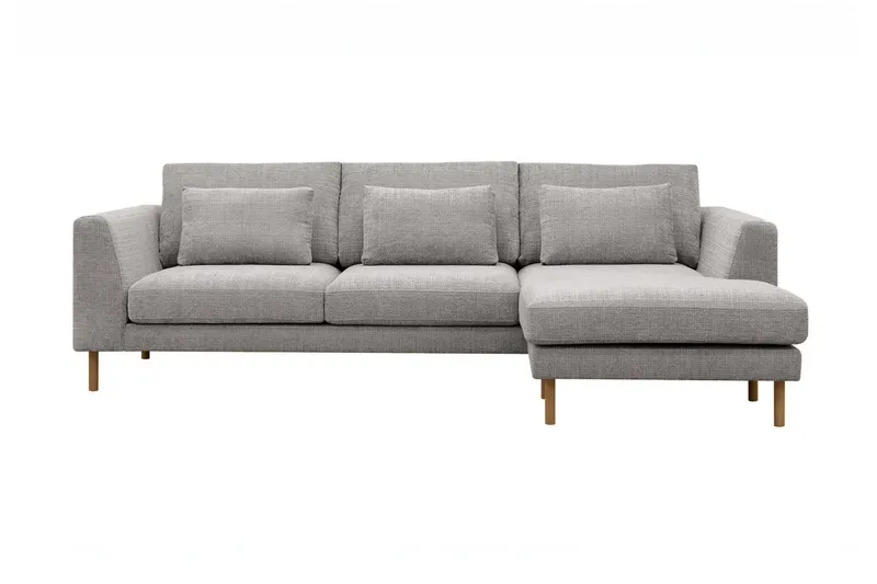 Florenz 3-sits Soffa med Divan Höger - Ljusgrå (Art.nr 3062089) — Ljusgrå