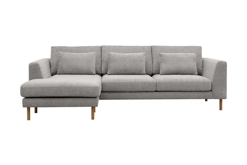 Florenz 3-sits Soffa med Divan Vänster - Ljusgrå (Art.nr 3062109) — Ljusgrå