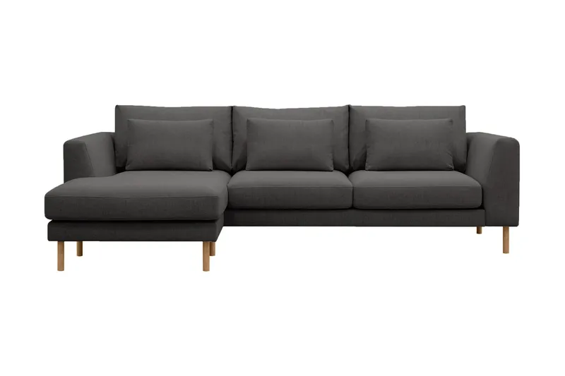Florenz 3-sits Vänstervänd L-formad Divansoffa i Tyg - Mörkgrå (Art.nr 3062100) — Mörkgrå