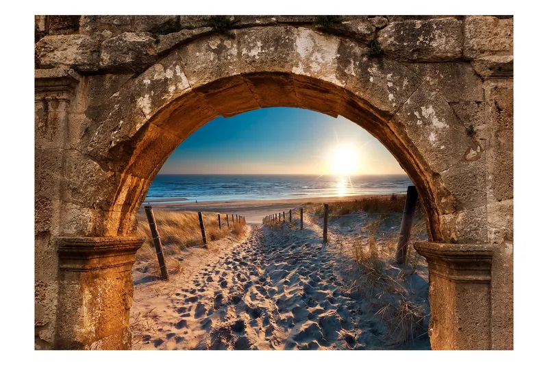 Fototapet Arch And Beach 150x105 - Artgeist sp. z o. o. — Artgeist sp. z o. o.