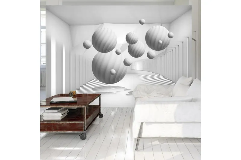 Fototapet Balls In White 100x70 - Artgeist sp. z o. o. — Artgeist sp. z o. o.