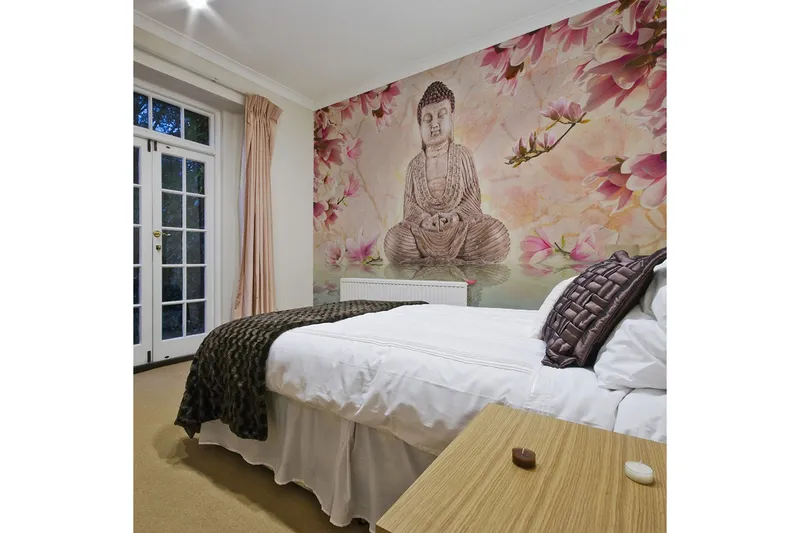 Fototapet Buddha And Magnolia 350x270 - Artgeist sp. z o. o. — Artgeist sp. z o. o.