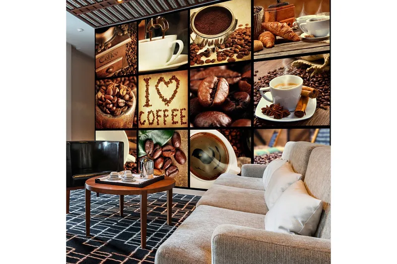 Fototapet Coffee Collage 300x210 - Artgeist sp. z o. o. — Artgeist sp. z o. o.
