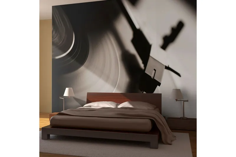 Fototapet Gramophone And Vinyl Record 350x270 - Artgeist sp. z o. o. — Artgeist sp. z o. o.