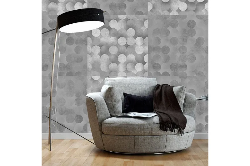 Fototapet Light Grey Rain 50x1000 - Artgeist sp. z o. o. — Artgeist sp. z o. o.