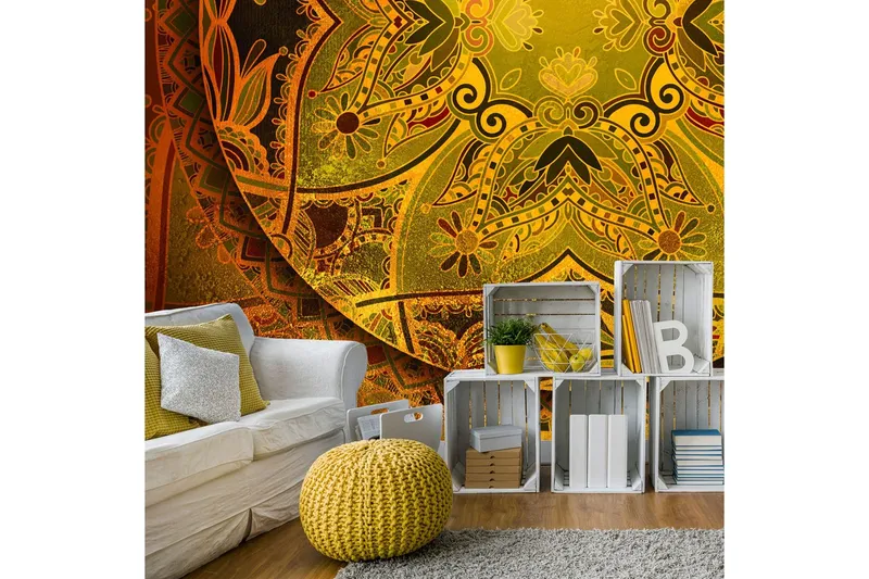 Fototapet Mandala Golden Poem 400x280 - Artgeist sp. z o. o. — Artgeist sp. z o. o.