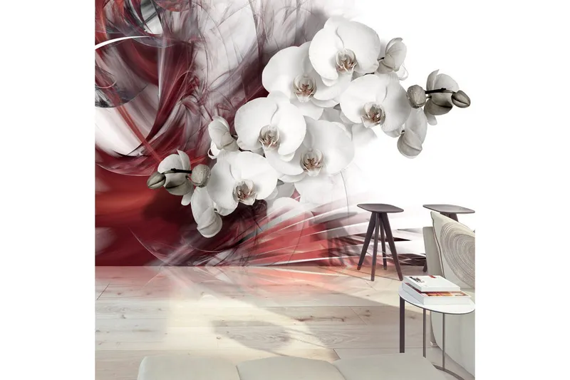 Fototapet Orchid In Red 100x70 - Artgeist sp. z o. o. — Artgeist sp. z o. o.