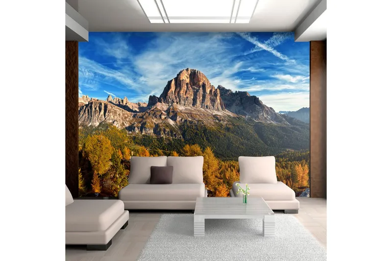 Fototapet Panoramautsikt Över Dolomiterna 200x154 - Artgeist sp. z o. o. (Art.nr 535728) — Artgeist sp. z o. o.