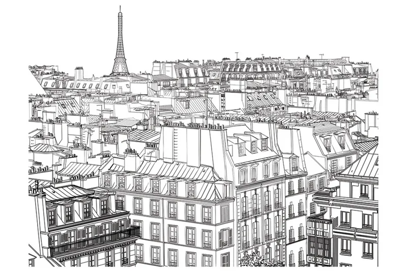 Fototapet Parisian S Sketchbook 350x270 - Artgeist sp. z o. o. — Artgeist sp. z o. o.
