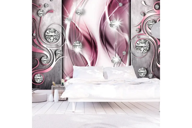 Fototapet Pink And Diamonds 100x70 - Artgeist sp. z o. o. — Artgeist sp. z o. o.