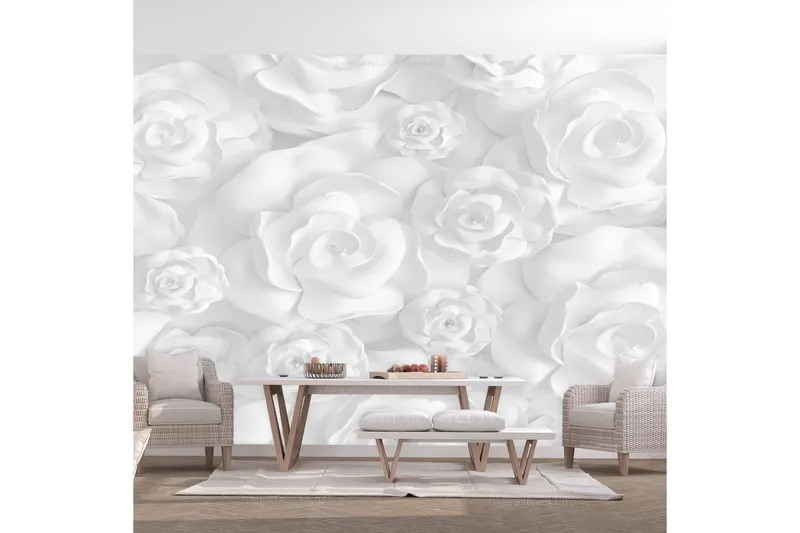 Fototapet Plaster Flowers 350x245 - Artgeist sp. z o. o. — Artgeist sp. z o. o.