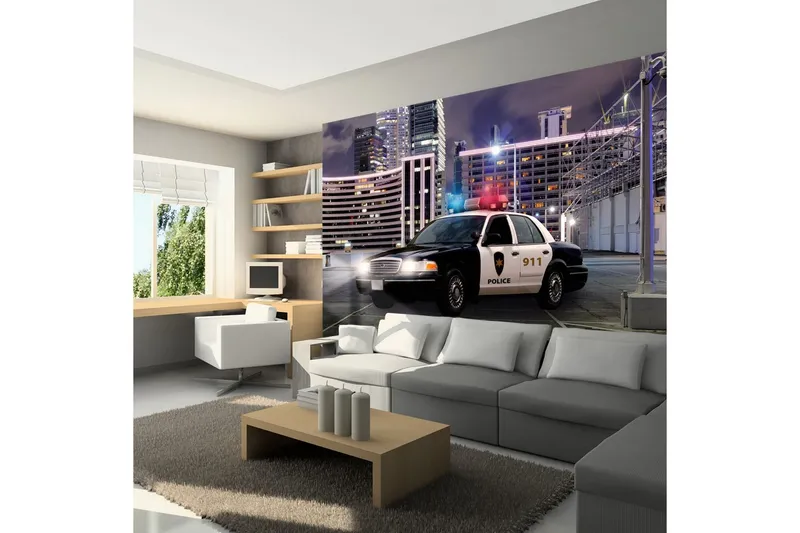 Fototapet Police Car 400x280 - Artgeist sp. z o. o. — Artgeist sp. z o. o.