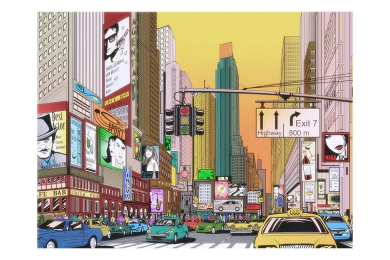 Fototapet Rush Hour NY 350x270 - Artgeist sp. z o. o. — Artgeist sp. z o. o.