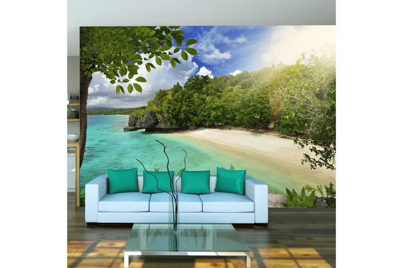 Fototapet Sunny Beach 150x105 - Artgeist sp. z o. o. — Artgeist sp. z o. o.