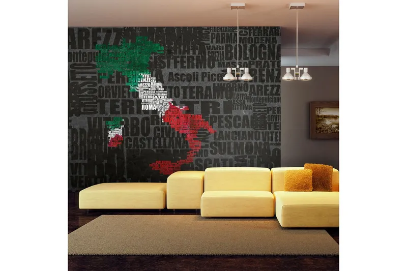 Fototapet Text Map Of Italy 450x270 - Artgeist sp. z o. o. — Artgeist sp. z o. o.