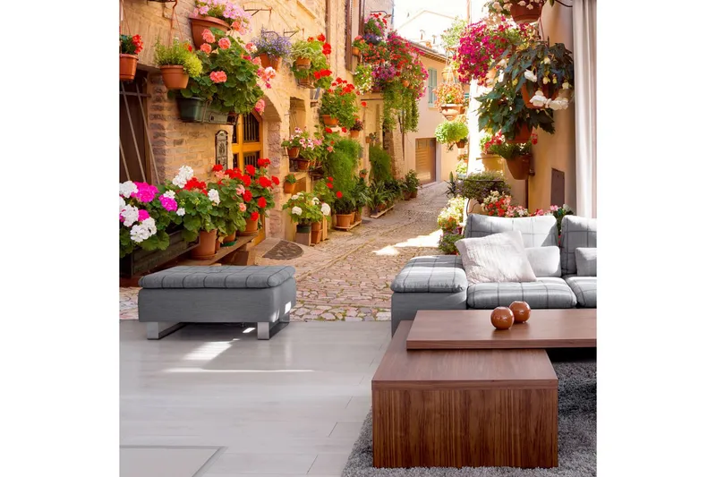 Fototapet The Alley In Spello Italy 200x140 - Artgeist sp. z o. o. — Artgeist sp. z o. o.