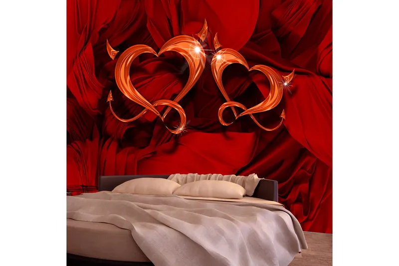 Fototapet Two Hearts 200x140 - Artgeist sp. z o. o. — Artgeist sp. z o. o.