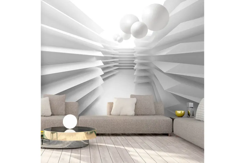 Fototapet White Maze 150x105 - Artgeist sp. z o. o. — Artgeist sp. z o. o.