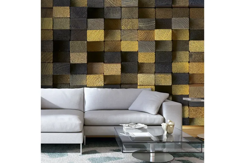 Fototapet Wooden Cubes 300x210 - Artgeist sp. z o. o. (Art.nr 329859) — Artgeist sp. z o. o.