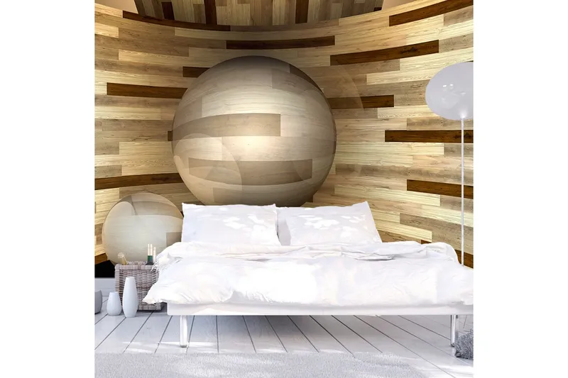 Fototapet Wooden Orbit 150x105 - Artgeist sp. z o. o. — Artgeist sp. z o. o.