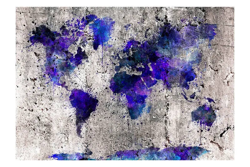 Fototapet World Map Ink Blots 350x245 - Artgeist sp. z o. o. — Artgeist sp. z o. o.