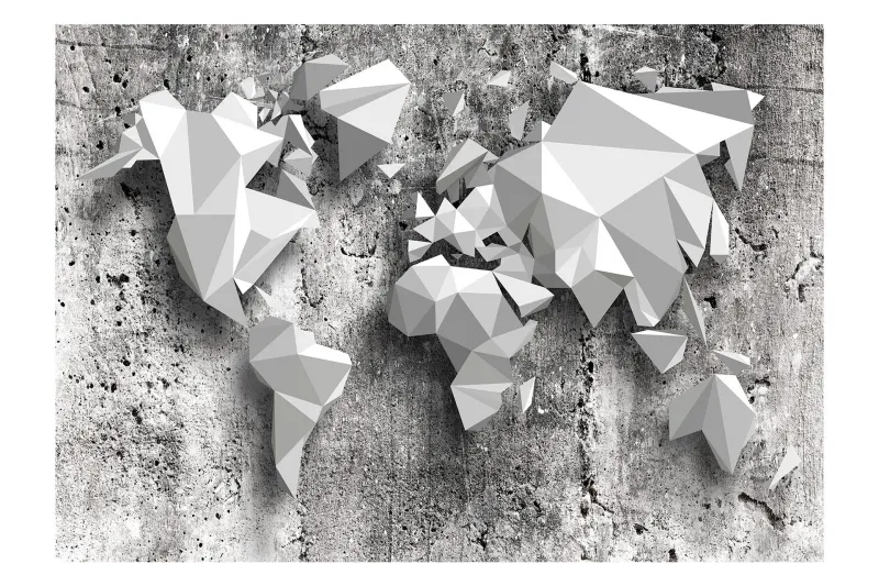 Fototapet World Map Origami 100x70 - Artgeist sp. z o. o. — Artgeist sp. z o. o.