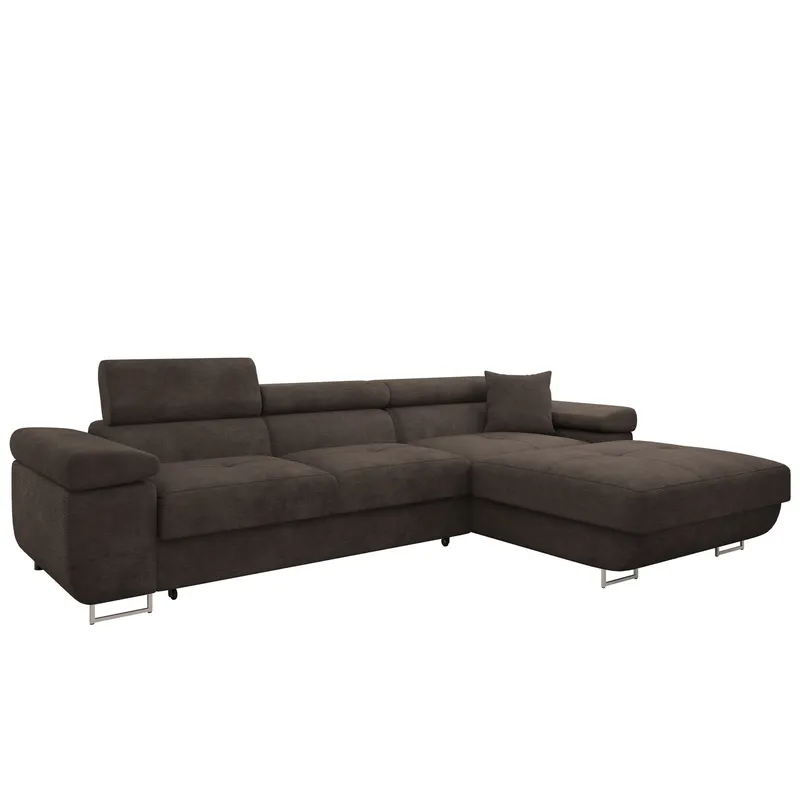 Gabina 3-sits Bäddsoffa med divan - brun (Art.nr 3433774) — brun