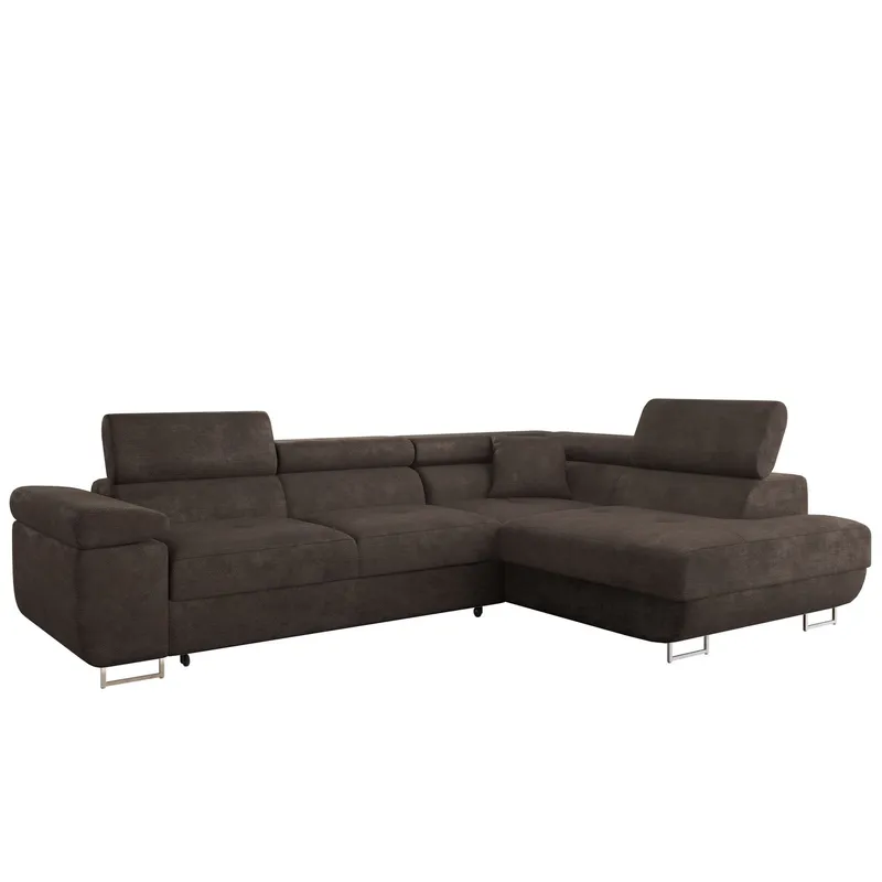 Gabina 4-sits Bäddsoffa med schäslong - brun (Art.nr 3433754) — brun