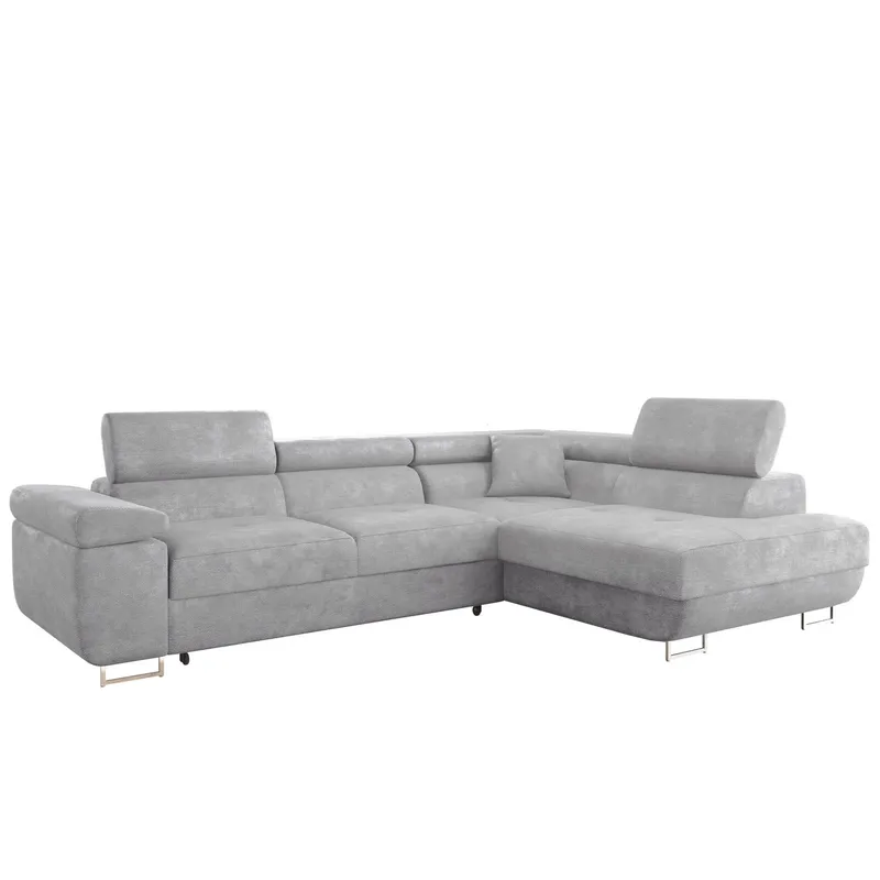 Gabina 4-sits Bäddsoffa med schäslong - grå (Art.nr 3433758) — grå