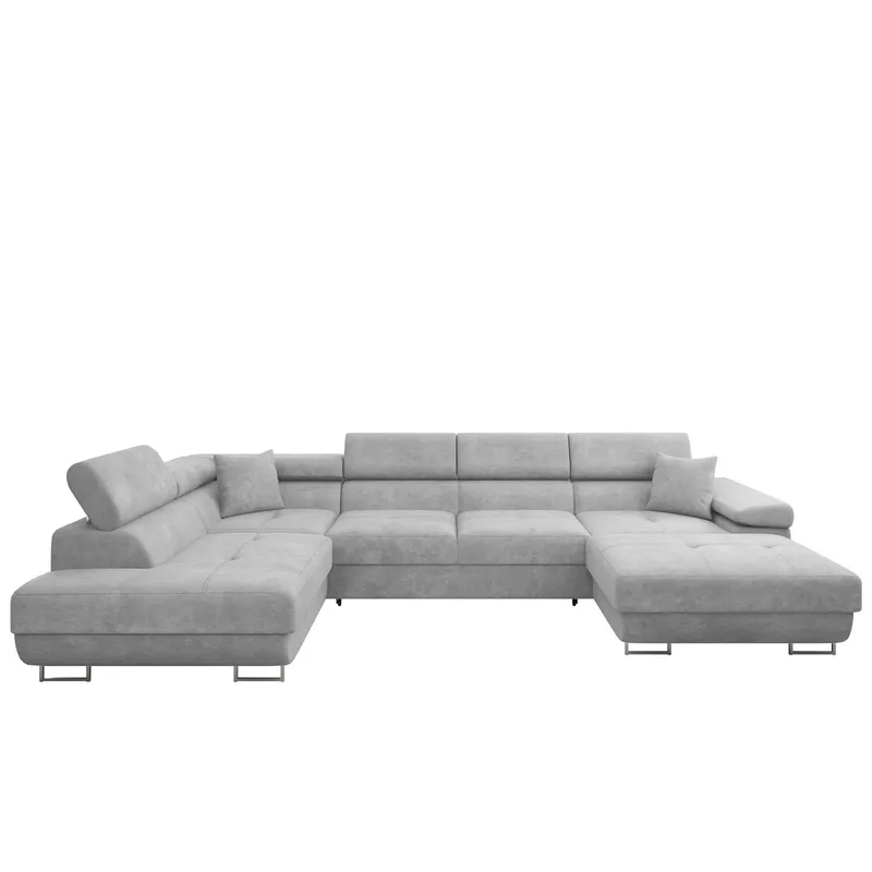 Gabina 5-sits U-formad bäddsoffa med divan och schäslong - grå (Art.nr 3433769) — grå