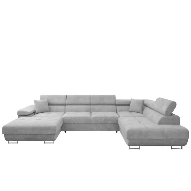 Gabina 5-sits U-formad bäddsoffa med divan och schäslong - grå (Art.nr 3433768) — grå