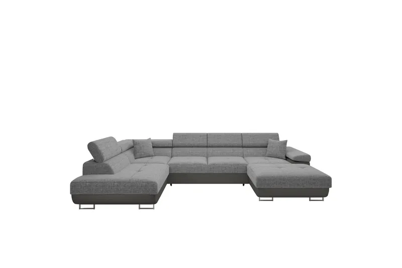 Gabina Soffa med Divan och Schäslong 4-sits - Beige/Grå (Art.nr 3067871) — Beige/Grå