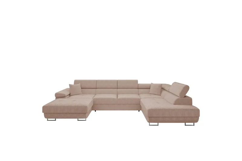 Gabina Soffa med Divan och Schäslong 4-sits - Rosa (Art.nr 3068921) — Rosa