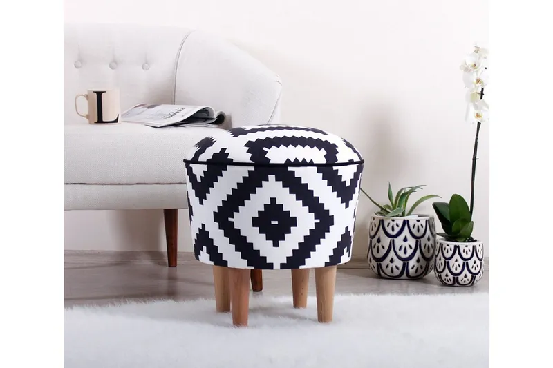 Galesburg Sittpuff 42 cm - Svart — Svart
