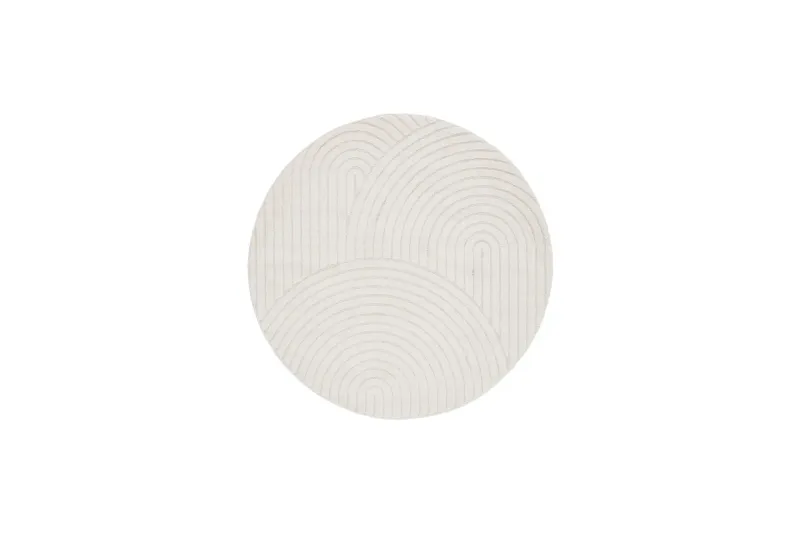 Genova Zen Wiltonmatta 160 cm Rund - Vit — KM Home