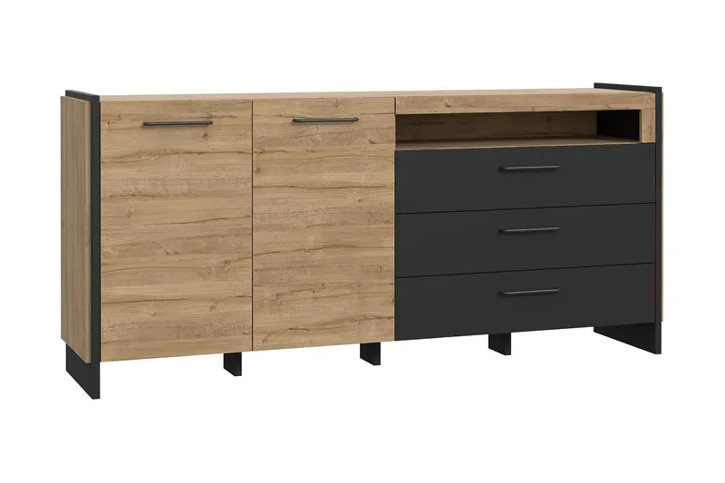 Gevgelija Sideboard 41x187 cm - Brun/Svart — Brun/Svart