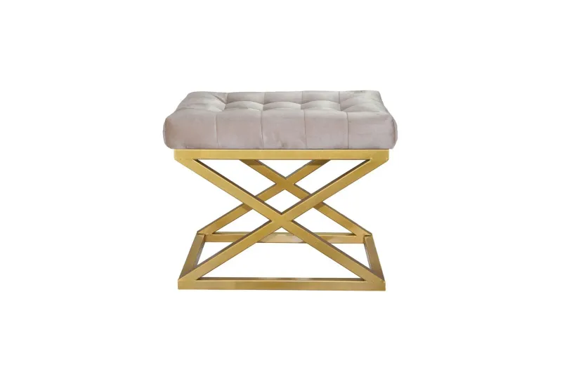 Gillie Sittpuff 40 cm - Guld/Cream — Guld/Cream
