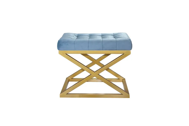 Gillie Sittpuff 40 cm - Guld/Turkos — Guld/Turkos