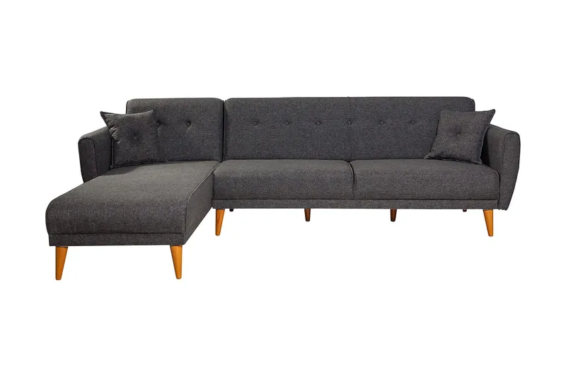 Gjoni Bäddsoffa med Divan Vänster - Grå (Art.nr 711538) — Grå