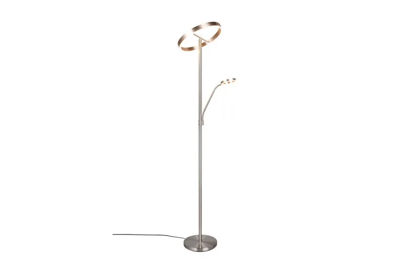 Golvlampa TRIO Willis Borstad stål - Borstad stål — Trio Lighting
