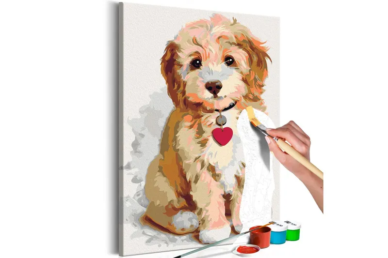 Gör-det-själv Målningar Dog Puppy 40x60 cm - Artgeist sp. z o. o. — Artgeist sp. z o. o.