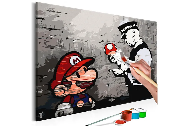 Gör-det-själv Målningar Mario Banksy 60x40 cm - Artgeist sp. z o. o. — Artgeist sp. z o. o.
