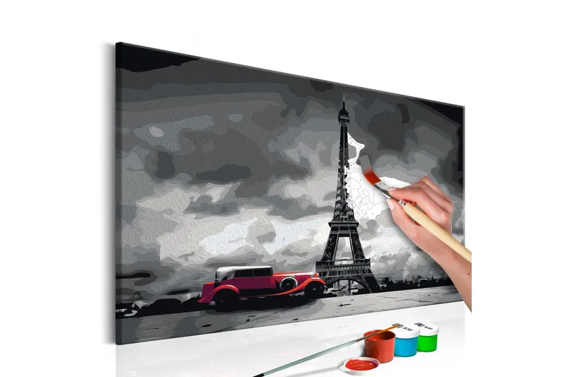 Gör-det-själv Målningar Paris Red Limousine 60x40 cm - Artgeist sp. z o. o. — Artgeist sp. z o. o.