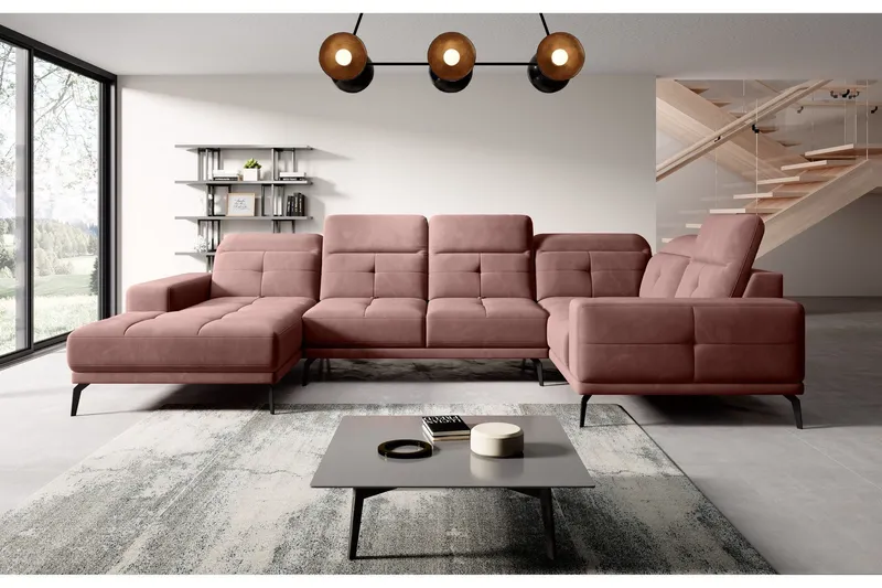 Hagglund Hörnsoffa m. Divan - Rosa (Art.nr 1565096) — Rosa