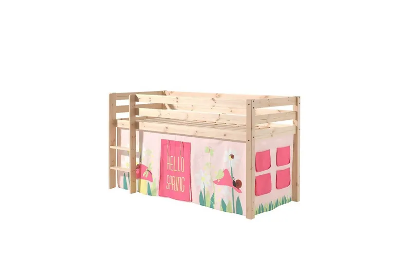 Halvhöjdssäng med gardin Pino Spring Naturlig, Naturlig, Utan rutschkana, Utan tunnel, Utan fickor - Naturlig, Naturlig, Utan rutschkana, Utan tunnel, Utan fickor — Naturlig, Naturlig, Utan rutschkana, Utan tunnel, Utan fickor