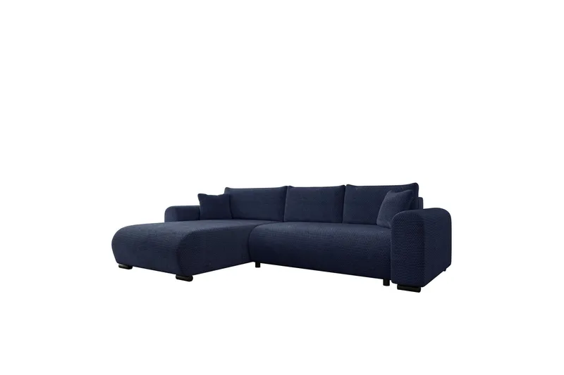 Handda Bäddsoffa med Divan 3-sits i Chenille - Marinblå — Marinblå
